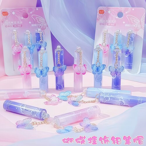 蝴蝶樱花透明延长铅笔帽
