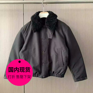 【特价现货】韩国东大门SIGNIGT羊羔毛领重工短款羽绒外套-JK4794