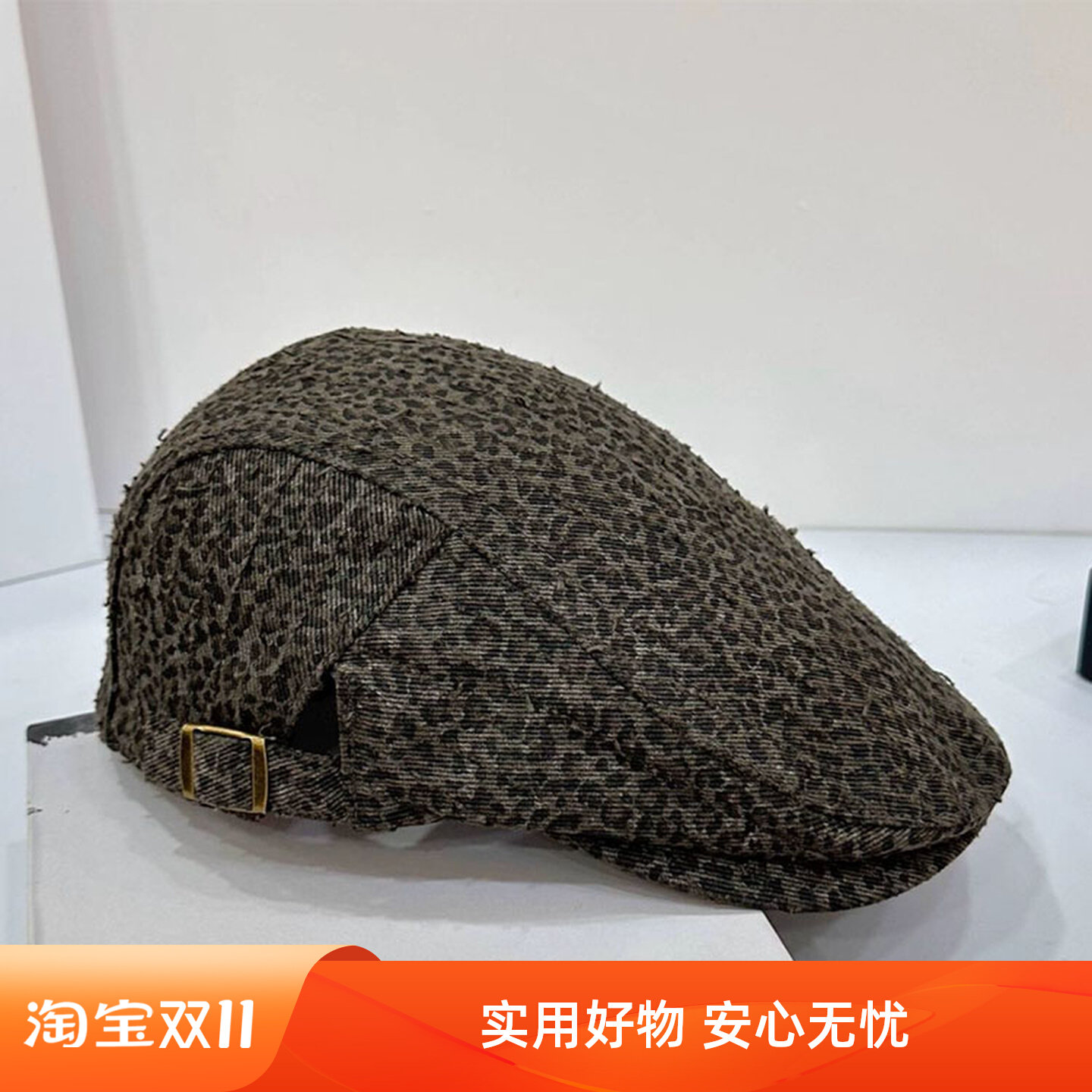 高级豹纹辣妹前进帽子女鸭舌帽