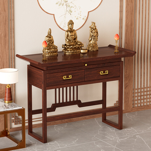 乌檀木供桌新中式供桌香案家用香火桌柜子佛龛立柜神龛供奉台