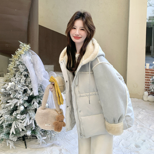 大货 新款拼接羽绒服90绒2D073-66212-P325-K488图片