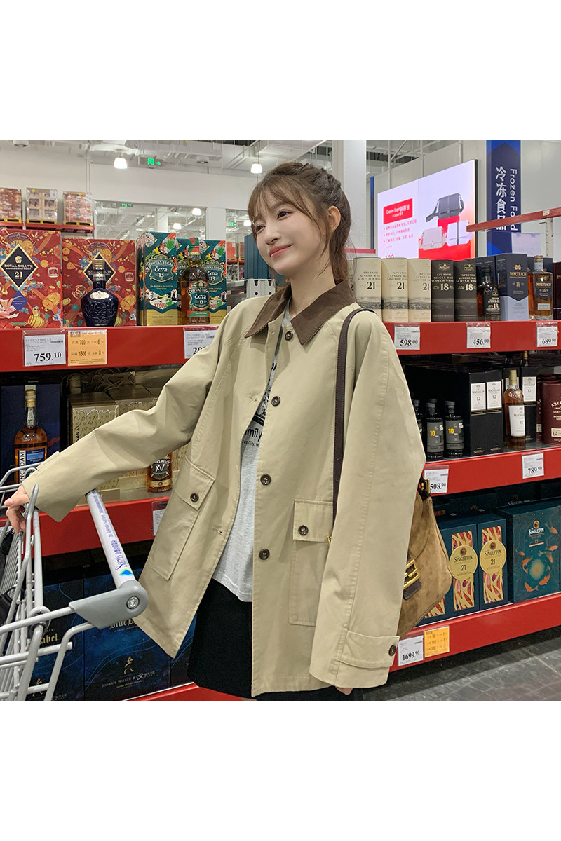 现货撞色风衣外套2D073-2406-P135-K188,女装风衣,2D073