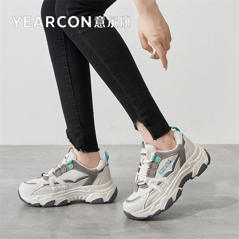 意尔康官方旗舰店厚底增高老爹鞋