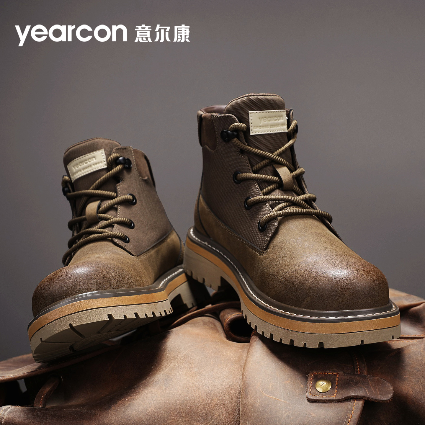 意尔康男鞋官方旗舰店百搭马丁靴