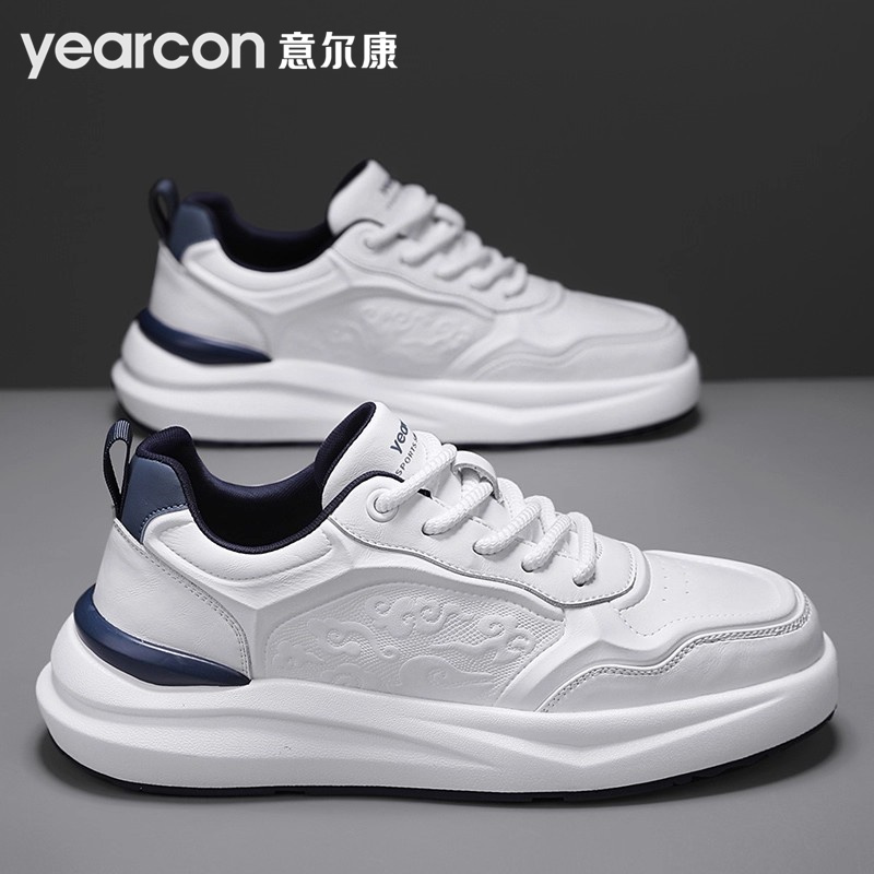 意尔康板鞋男鞋2025新款秋冬季潮流男士休闲小白鞋厚底增高运动鞋