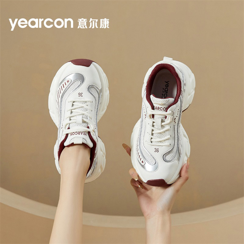 意尔康老爹鞋女鞋2026新款秋冬季爆款小个子增高百搭休闲运动鞋子