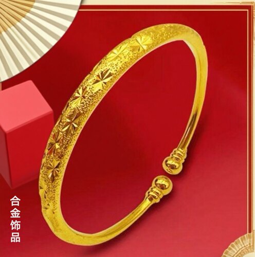 手镯女款2026新款爆款高级感轻奢小众设计感合金手镯仿金合金饰品