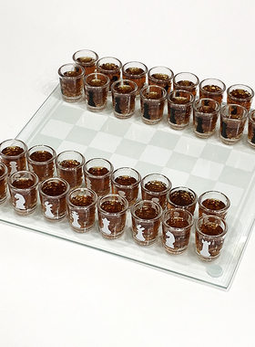 国际象棋35*35cm 酒杯国际象棋 送礼佳品GB086M 酒杯国际象棋