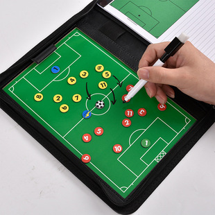 便携式足球拉链式战术板带磁性棋子沙盘磁性战术包裁判用品教练