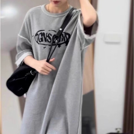 爆款纯棉短袖女2024年新款复古白色百搭卡通T恤夏季上衣大版