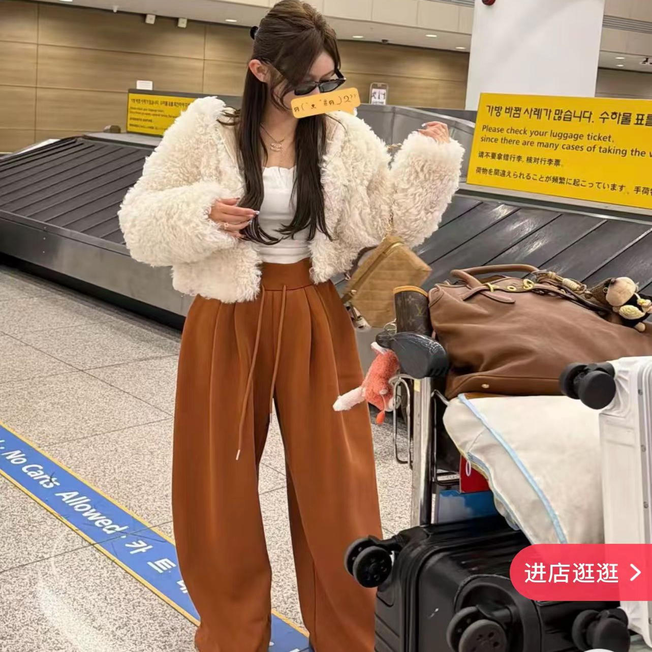 2025冬季新时髦洋气宽松百搭加厚保暖羊羔毛皮毛一体仿皮草外套女