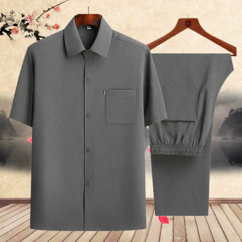 中国风爷爷70岁爸爸老年人衣服男