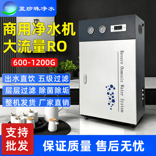 蓝珍珠DIY净水机订制饭店400G 800G大流量商用反渗透直饮水净水器 - 封面