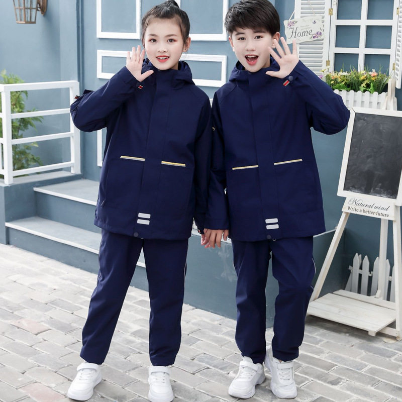 秋冬校服高中中小学儿童新款冲锋衣可拆卸两件套舒适透气保暖X1