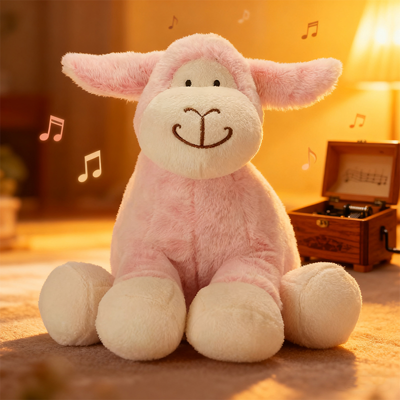 发声毛绒玩具动物公仔羊安抚娃娃