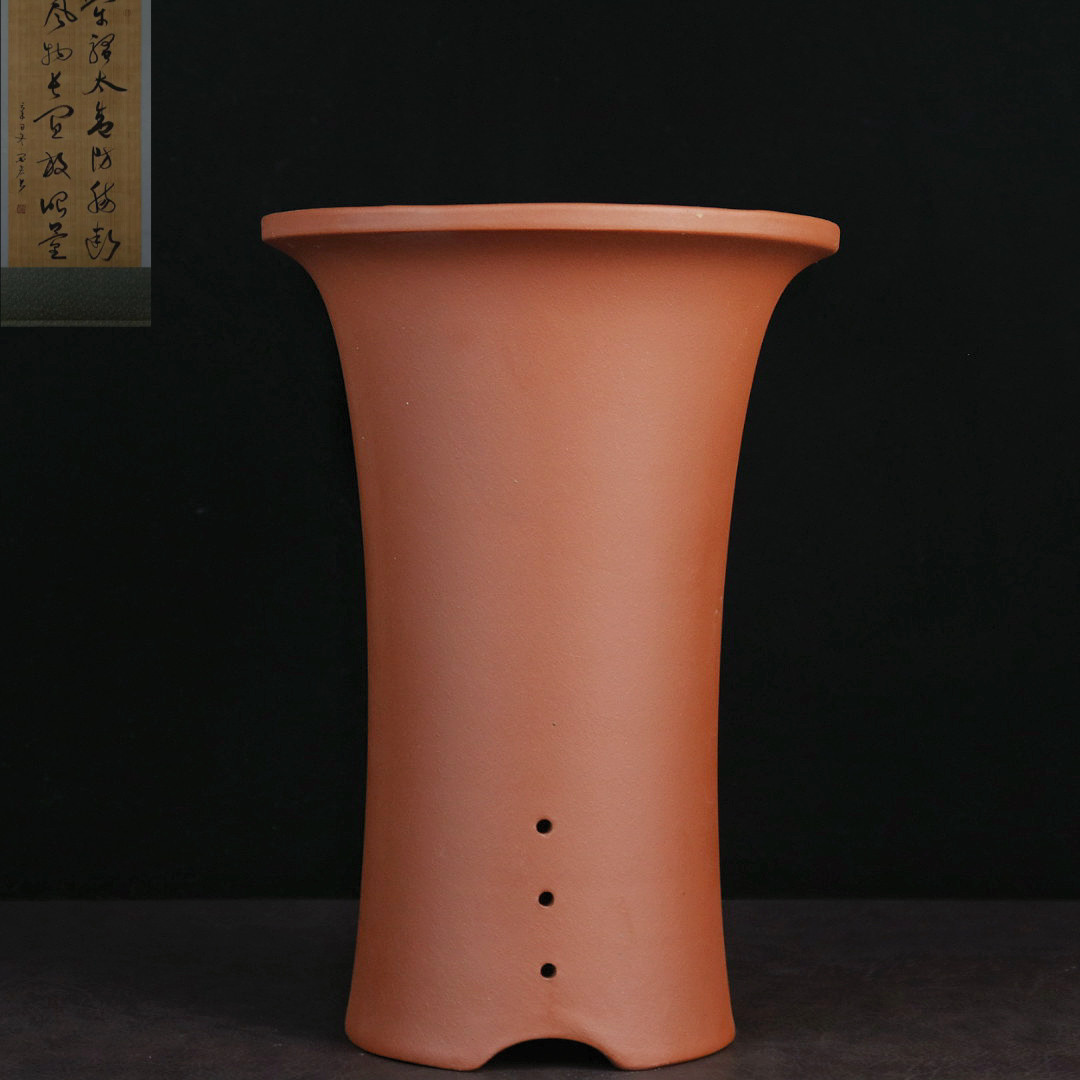 特价紫砂花盆兰花专用盆景盆春兰建兰草高圆形束腰盆陶瓷透气养根
