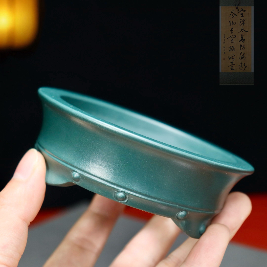 特价精品紫砂花盆小多肉菖蒲盆栽盆景盆微型迷你浅圆形盆桌面绿植