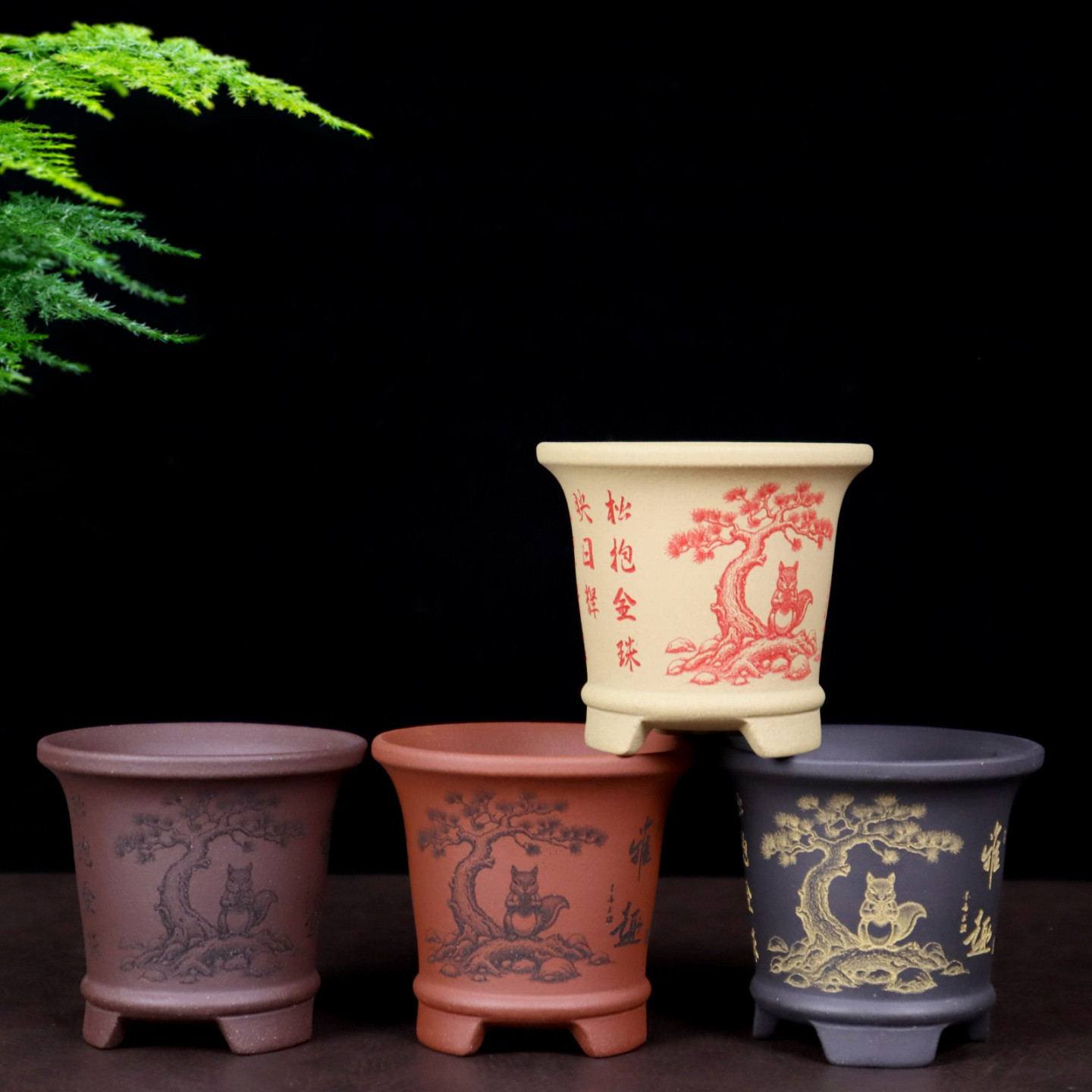 特价清仓微型紫砂花盆圆形小多肉菖蒲云竹金弹子盆景盆桌面盆栽盆