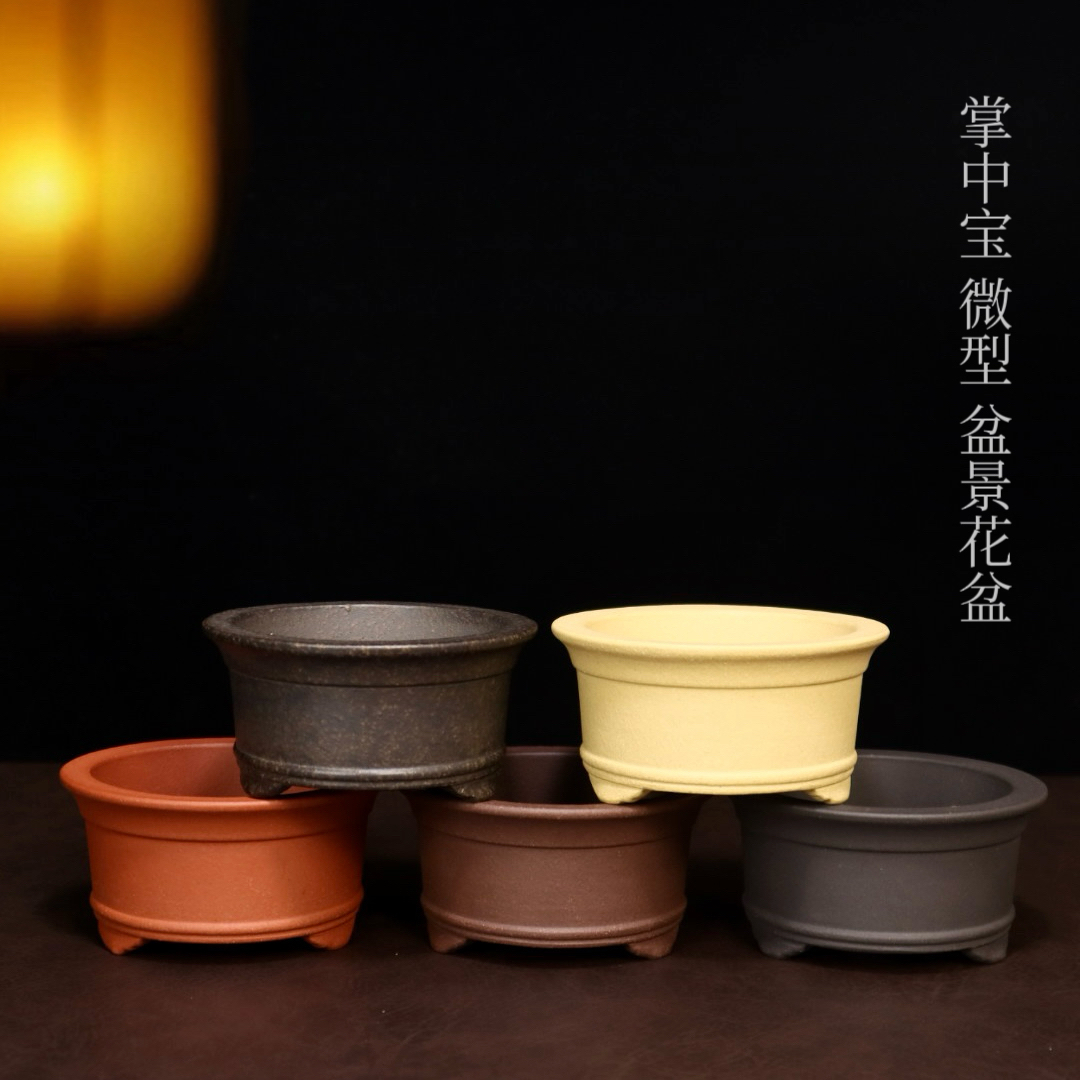 特价精品微型紫砂花盆小号多肉菖蒲云竹盆景盆金弹子桌面绿植盆栽