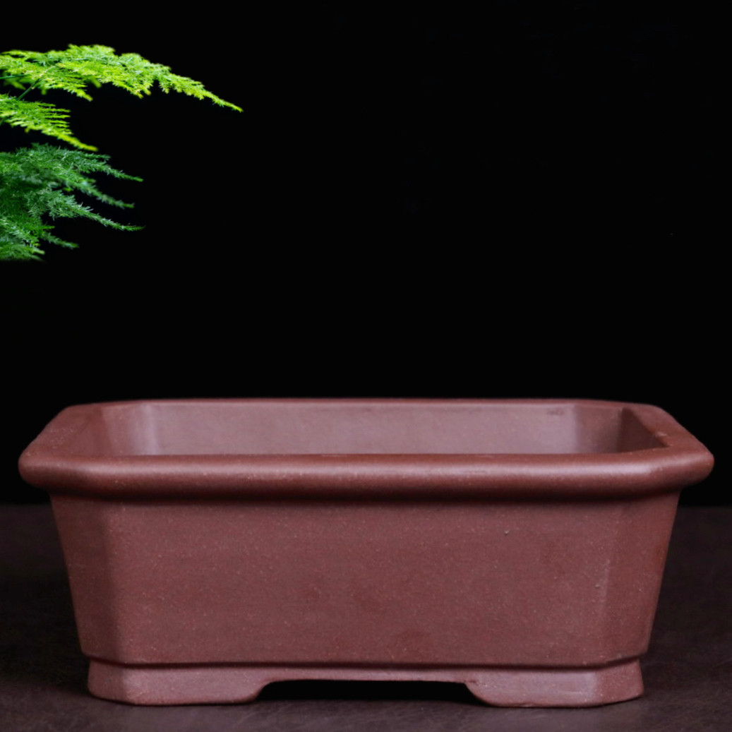 精品紫砂花盆手工长方形马槽盆景盆多肉绿植黄杨金弹子桌面盆栽盆