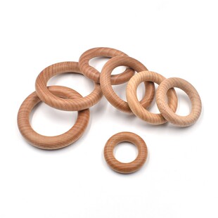 70MM榉木木圈实木圆环DIY饰品配件手工编织原材料木环 原木色30