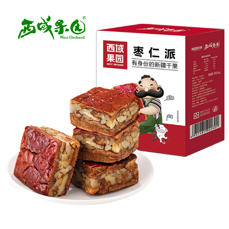 西域果园新疆枣仁派800g/盒 休闲零食