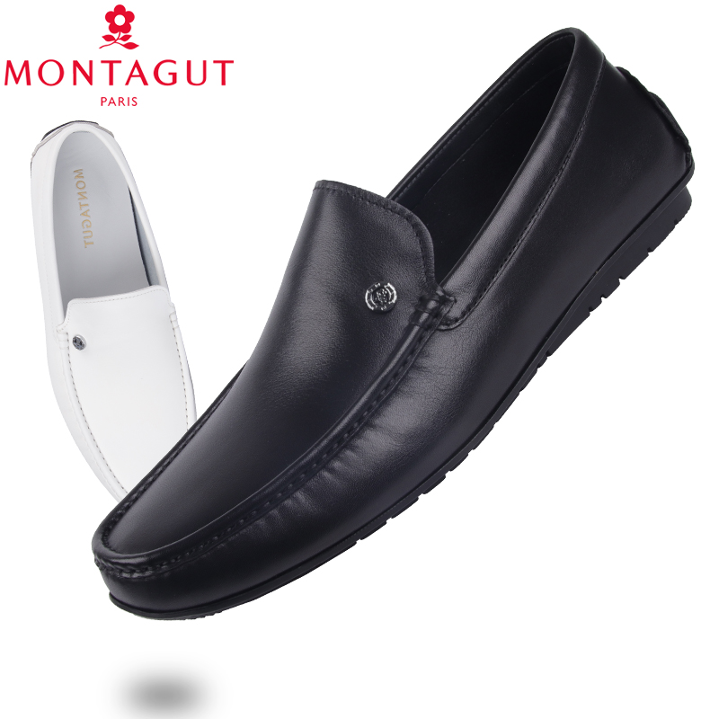 梦特娇豆豆鞋休闲软皮软底