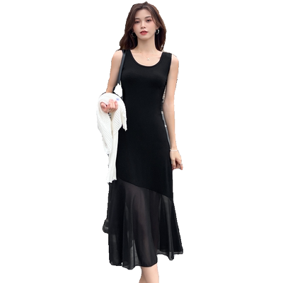 莫代尔连衣裙女夏背心吊带裙子