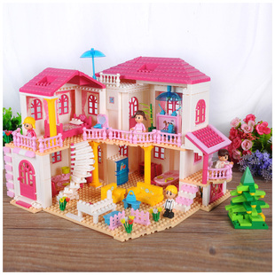 公主别墅玩具 小积木玩具 小屋子玩具 女孩子练动手玩具 公主玩具