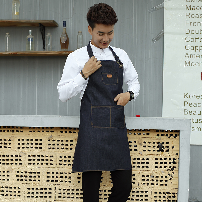 牛仔布料防污定制劳保薄款罩衣