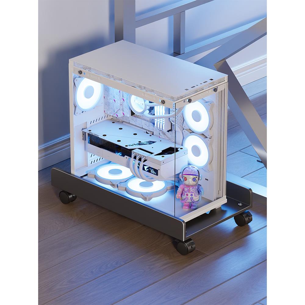 机箱置物架办公室家用台式电脑主机箱支架带轮可移动小推车放置架