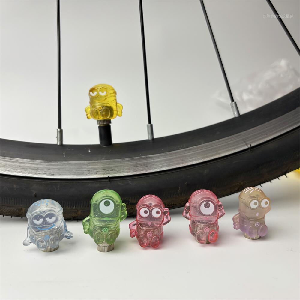 小黄人自行车通用气门帽装饰,山地公路儿童自行车装饰配件