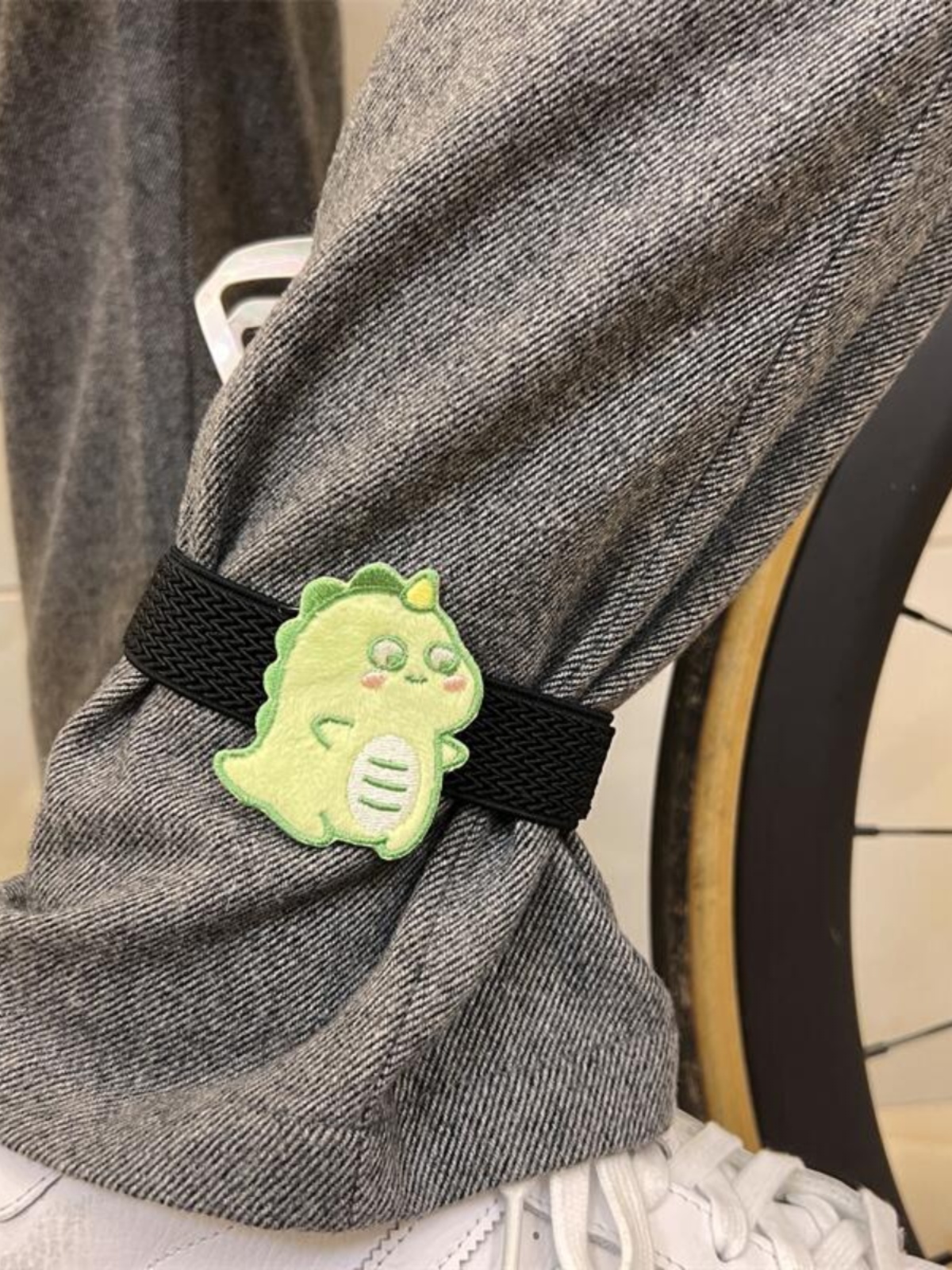 小恐龙骑行束裤带绑腿带，公路山地休闲自行车束裤带裤脚扎带