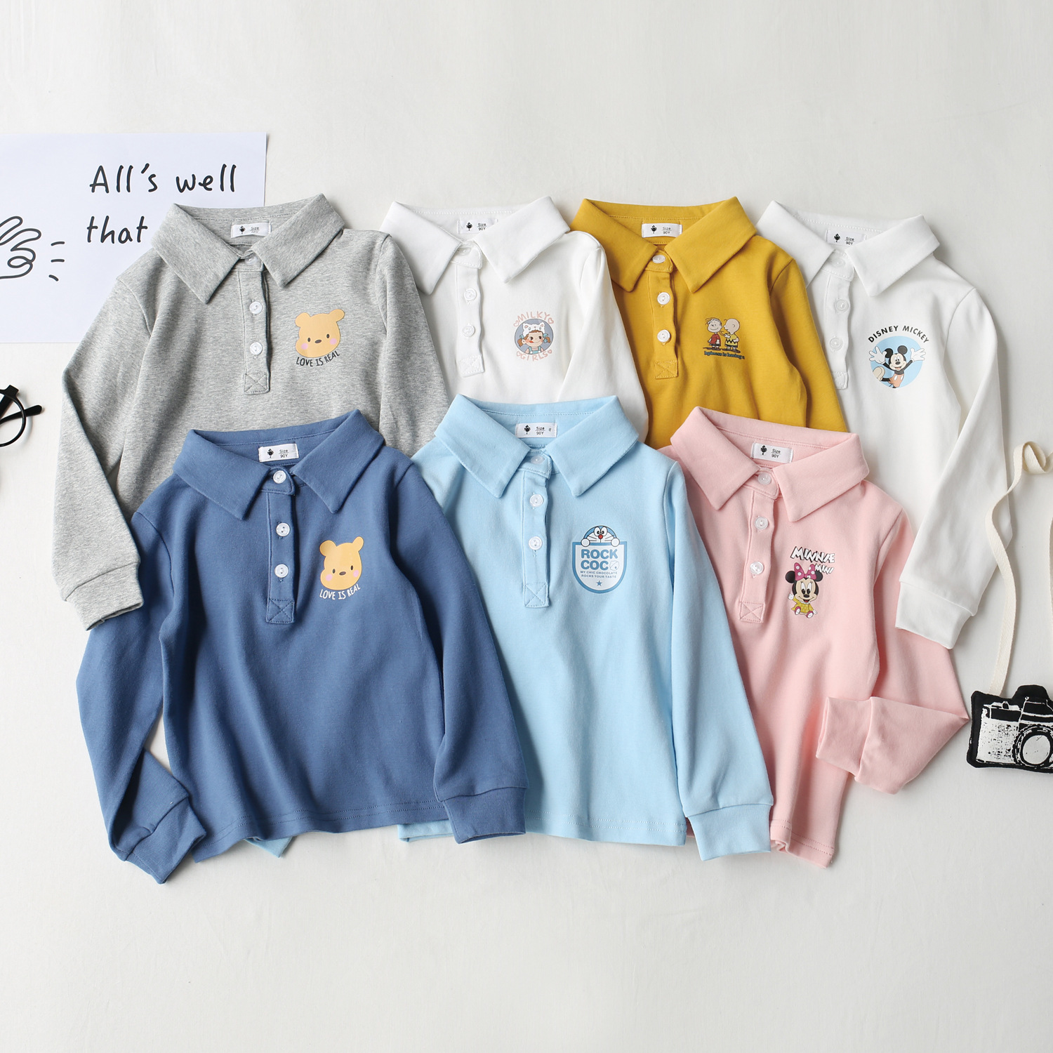 儿童POLO衫春秋纯棉衬衣男女宝宝