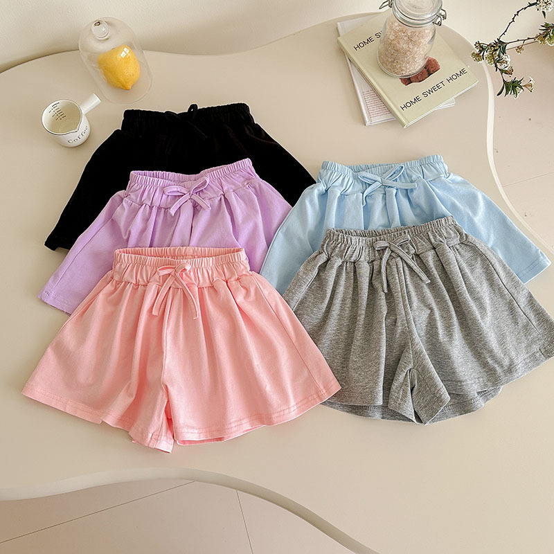 女童短裤夏季芭蕾舞裤儿童蝴蝶结半身裙裤洋气蛋糕短裤宽松阔腿裤