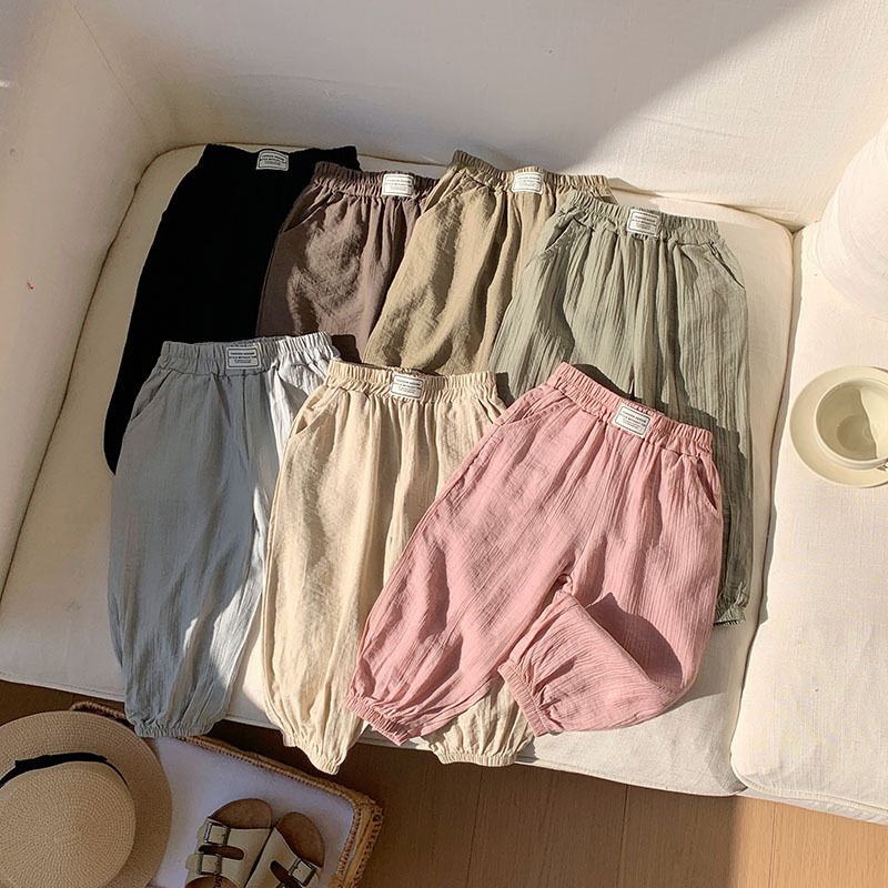 宝宝树皮皱蚊薄款哈伦裤2025春夏装男女童防蚊裤棉长裤休闲灯笼裤,童装/婴儿装/亲子装,裤子,淘宝优惠券,粉丝福利购,淘宝优惠卷