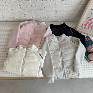 秋冬季 中大男女童羽绒服奥粒绒拼接校服内搭神器90白鸭绒外套 新款