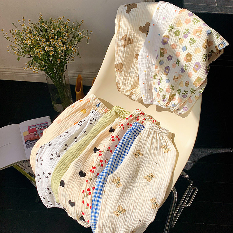 宝宝防蚊裤2026春夏薄款男女童棉纱印花灯笼裤婴儿休闲阔腿哈伦裤,童装/婴儿装/亲子装,裤子,淘宝优惠券,粉丝福利购,淘宝优惠卷