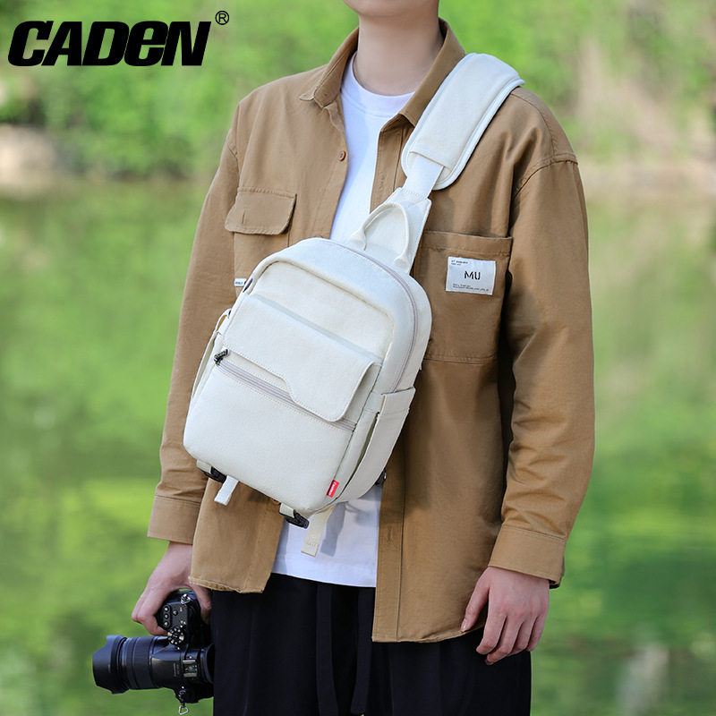 CADeN适用单反相机包 帆布户外微单摄影包轻便男女通用单肩包便携