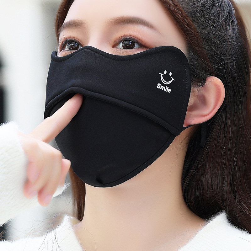 秋冬保暖口罩女立体护眼角开口防寒防风透气户外不蹭妆容面罩
