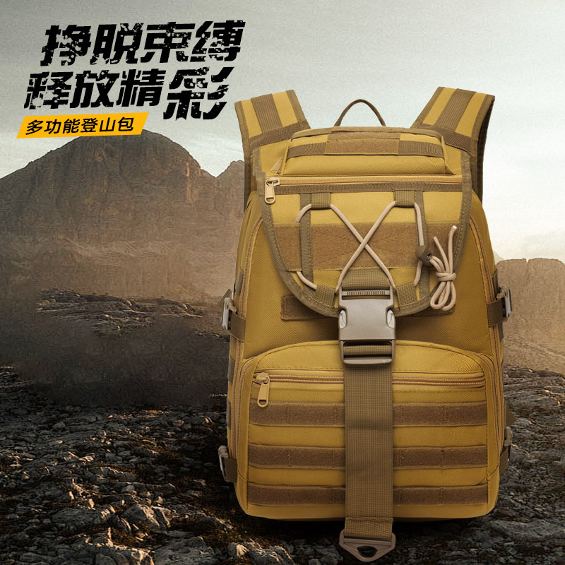 迷彩户外登山包训练装备野营背包运动驴友双肩包背包迷彩战术背包
