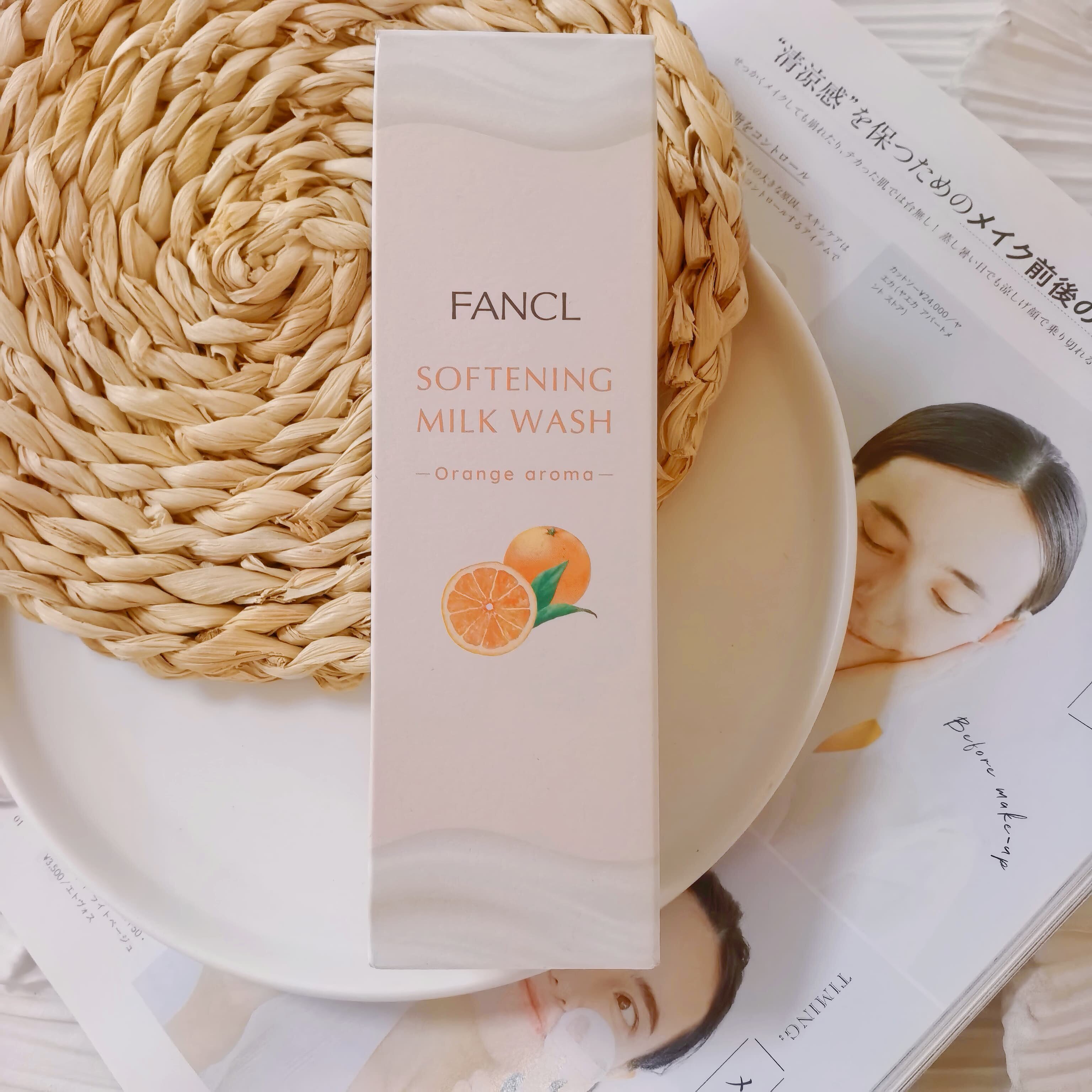 日本Fancl无泡沫滋润乳液柑橘限定洗面奶早晨用柔肤洗面乳洁面