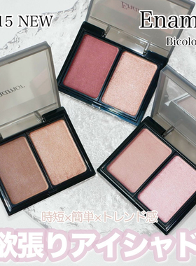 日本kajier品牌Enamor 2024年新品双色眼影盘细腻光泽哑光珠光