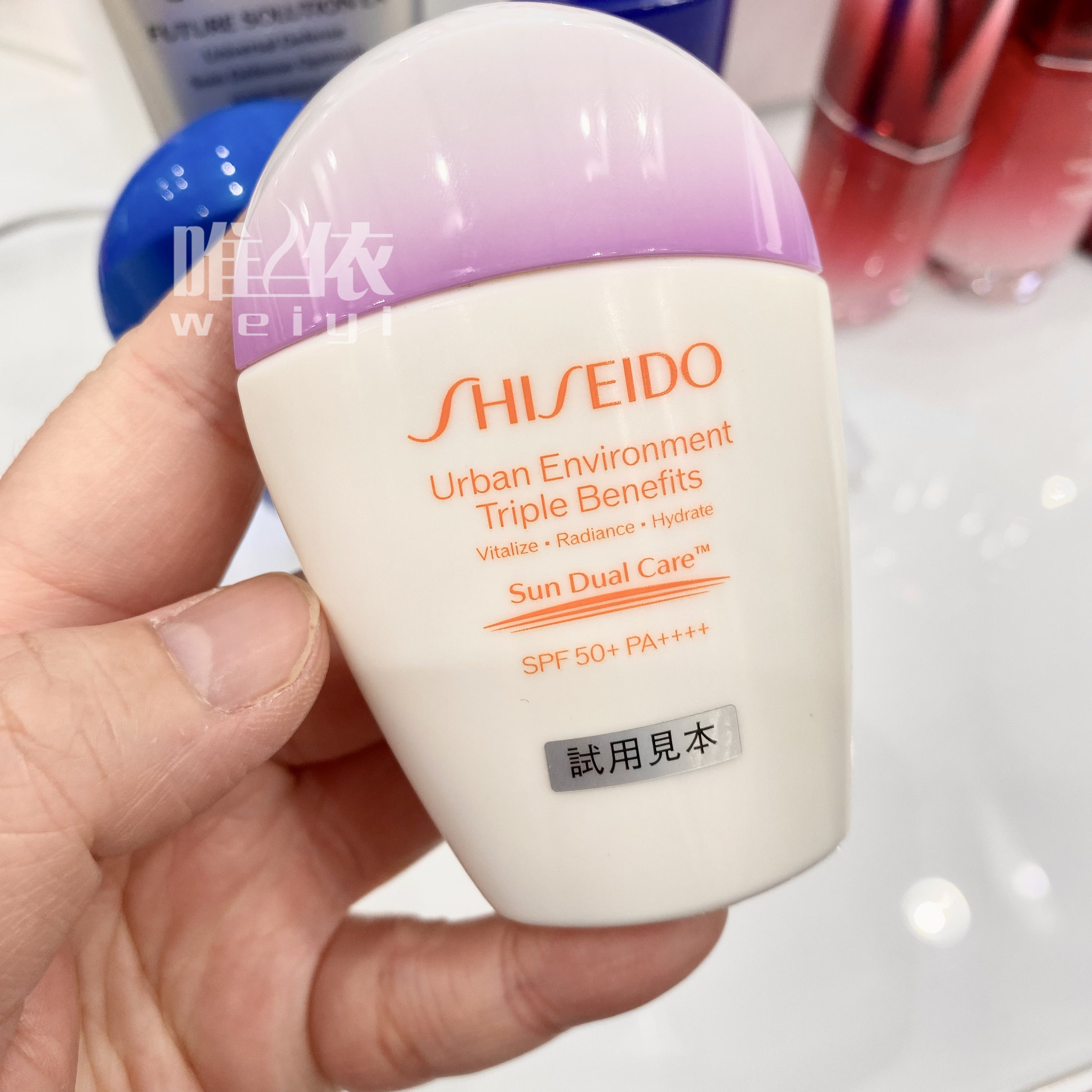 现货日本本土版 资生堂艳阳晒粉胖子防晒霜SPF50清爽水22年