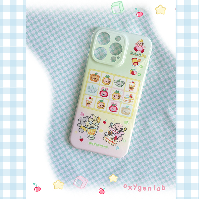 氧气实验室-原创老头消消乐图案精孔手机壳硅胶亮面软壳