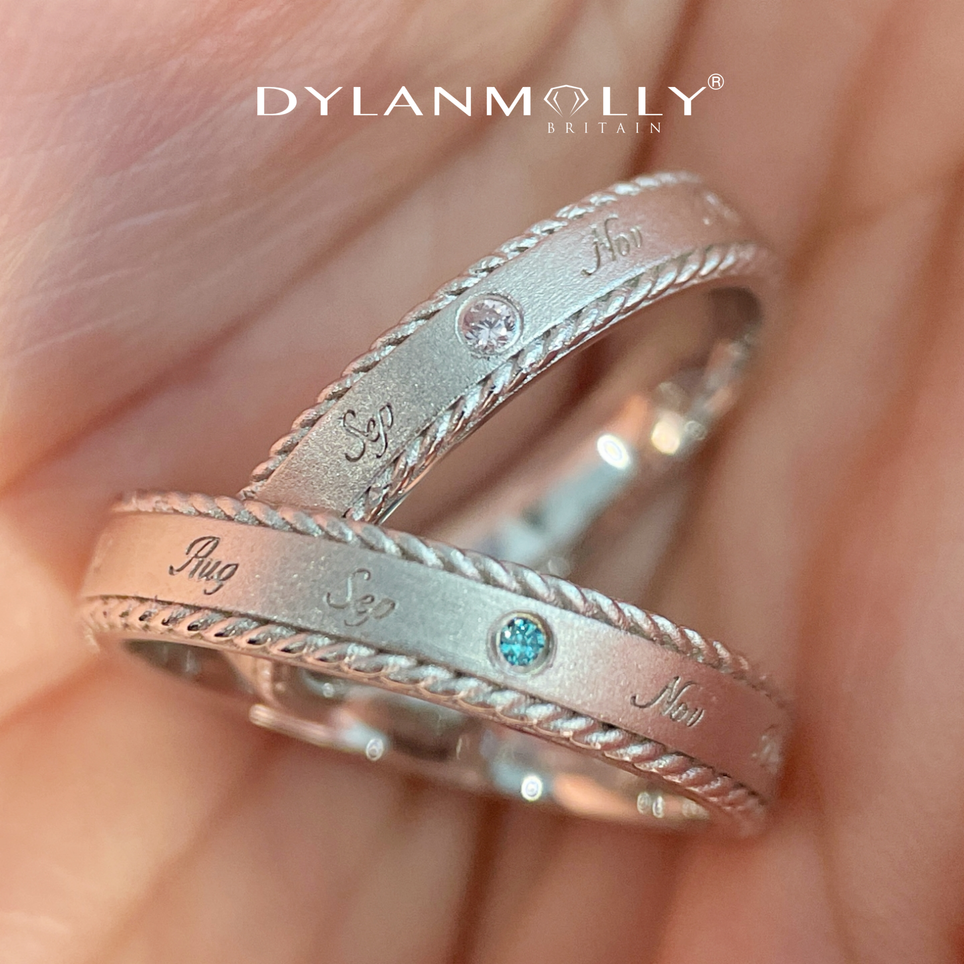 恋爱礼物专属刻字情侣对戒定制