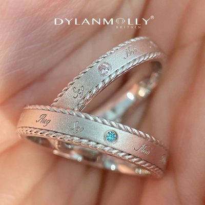 恋爱礼物专属刻字情侣对戒定制