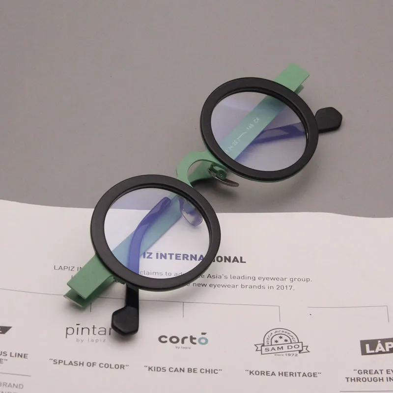 复古大框圆框板材眼镜大脸金属个性平光镜男女时尚潮流近视眼镜架