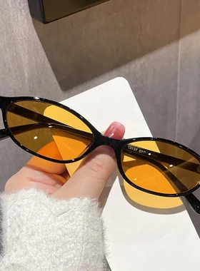 英式复古椭圆框小框太阳镜跨境遮阳眼镜时尚sunglasses墨镜