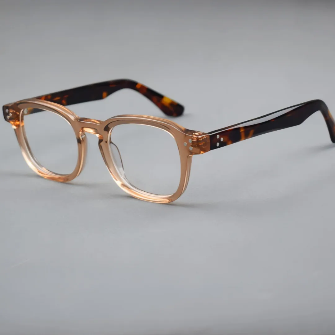 新款跨境复古铆钉粗框板材眼镜大框镜框99282男女可配 近视防蓝光